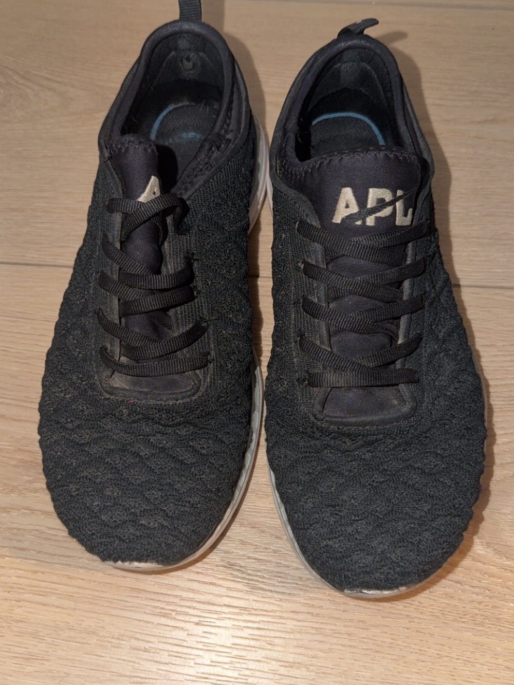 APL Men's Black Knit Lace-Up Sneakers